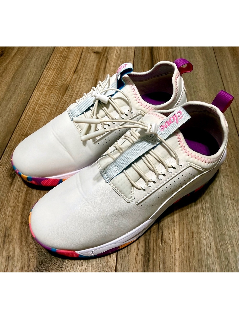 Clove White Sunset Pop Nursing Shoes Classic Sneakers Size 8 W8 CL0028 EUC